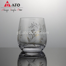 Adorável copo de vidro de vinho pintado à mão de vidro
